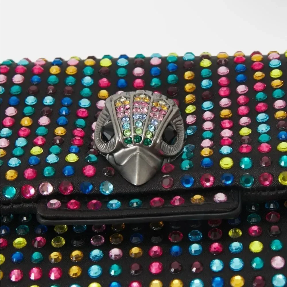 KURT GEIGER | The Kensington Rhinestoned Multicolor Two Way Bag Crystal Eagle